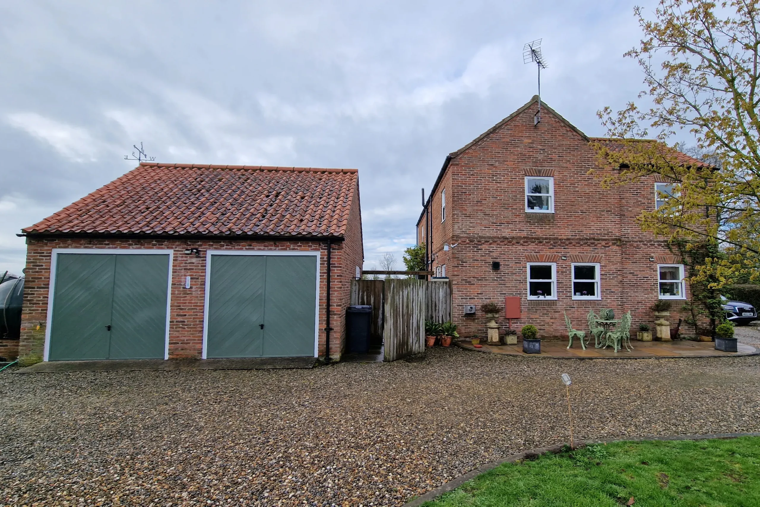 Double Garage Planning Permission for Side Extension Link Before Image Rear Elevation